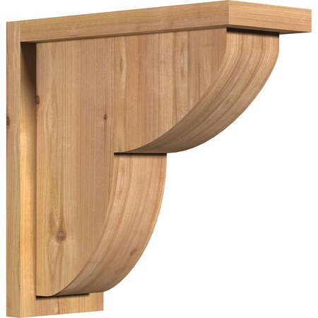 Ekena Millwork Crestline Smooth Corbel w/Backplate, Western Red Cedar, 5 1/2"W x 14"D x 14"H COR06X14X14CRE01SWR
